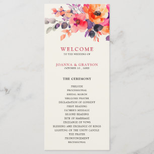 Programa Casamento Floral Cor De Água Laranja Cor De Laranj