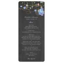Casamento Floral de Chalkboard Azul Hibiscus e Swa