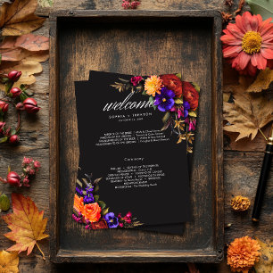 Programa Casamento Floral de Colheita de Vibrantes Elegante