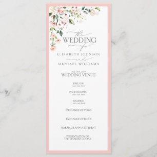 Programa Casamento Floral de Cor de Água Rosa Pêssego Ele