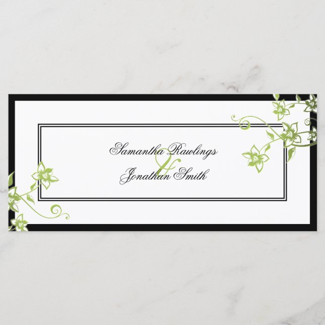 Programa Casamento - Floral de Delicado Verde e Br (Frente)