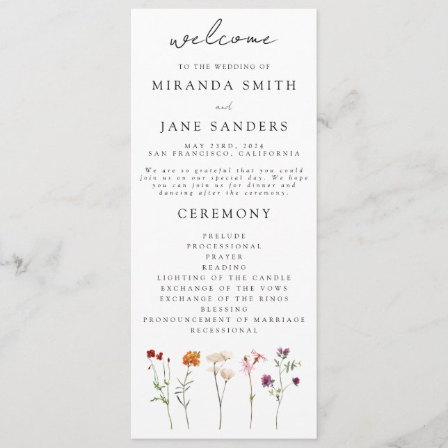 Programa Casamento Floral do Orgulho Lésbico de Selvagem (Frente)