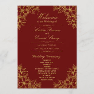 Programa Casamento Floral do Ornamentado Dourado