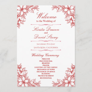 Programa Casamento Floral do Ornamentado Vermelho
