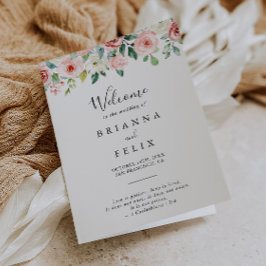 Programa Casamento Floral Dobrado do Elegante Daties Autumn