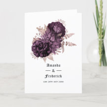 Casamento Floral Dourado e Roxo Escuro