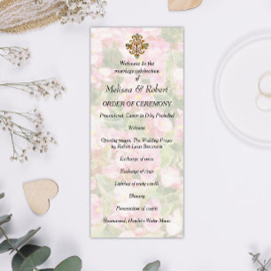 Programa Casamento Floral Dourado Joalheiro