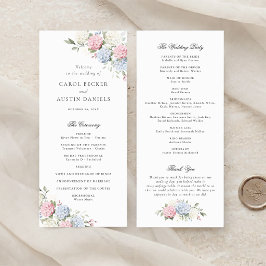 Programa Casamento Floral Elegante com Hortênsias Rosa e Az