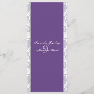 Programa Casamento - Floral Elegante Roxo Branco