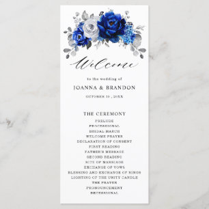 Programa Casamento Floral Metálico Real Blue Silver