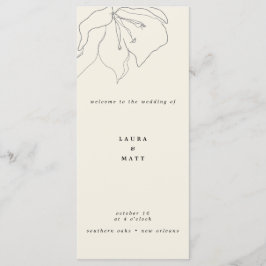 Programa Casamento Floral Moderno Delicado Soft Eggshell