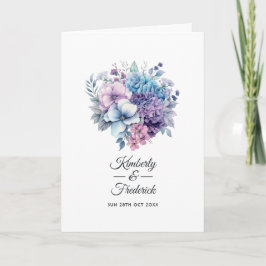 Programa Casamento Floral Prateado, Azul Gelo e Lilás