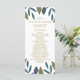 Programa Casamento Floral Rustic Leaf