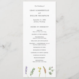 Programa Casamento Floral Silvestre Boho Rústico Simples
