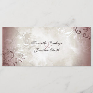 Programa Casamento - Folhagem de Vintage Elegante