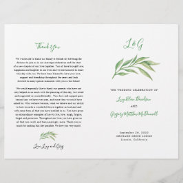 Programa Casamento | Folhas Botânicas De Cores Aqu