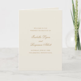 Programa Casamento Formal Tradicional de Marfim Elegante