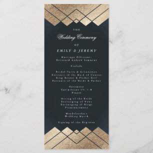 Programa Casamento Geométrico de Gatsby Dourado Marinho Es
