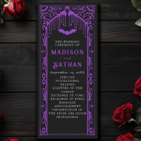 Casamento Gótico da Catedral de Vampiro Roxo