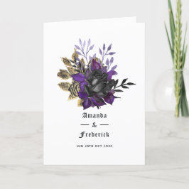 Programa Casamento Gótico Dourado e Preto