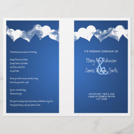 Programa Casamento Grunge Hearts Blue