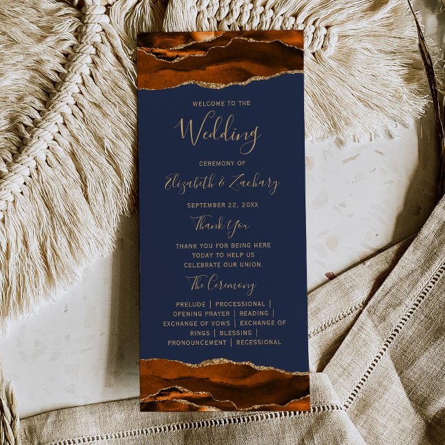 Programa Casamento Laranja Queimado Dourado Ágata Azul Nava (Criador carregado)