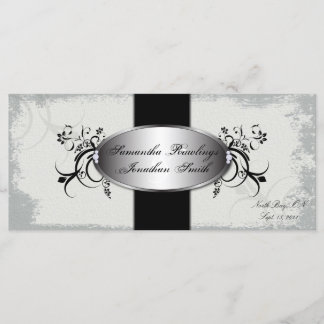 Programa Casamento Legant Black White Vintage Flor