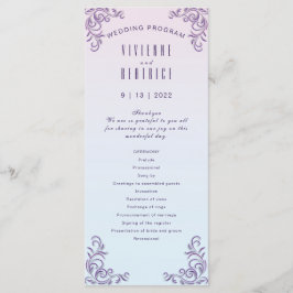 Programa Casamento lilac decorativo com lésbicas Boho
