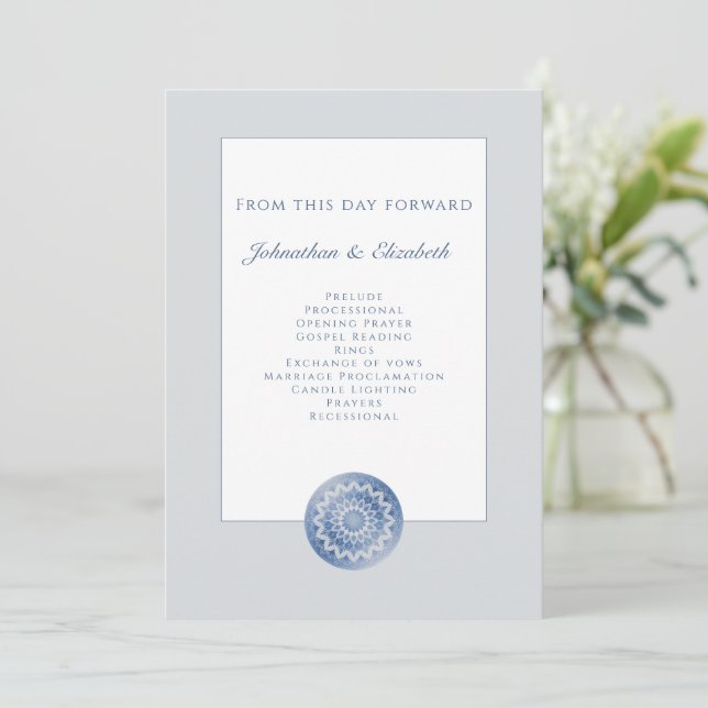 Programa Casamento Mandala de Renda Azul (Em pé/Frente)