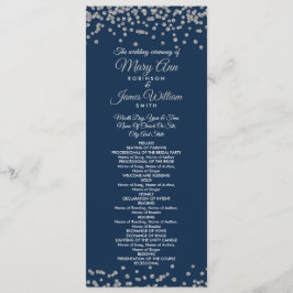 Programa Casamento Marinho Silver Faux Glitter Con