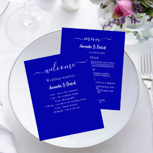 Programa Casamento Menu Real Azul Branco