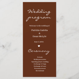 Programa Casamento Minimalista Elegante Rust Terracota flat