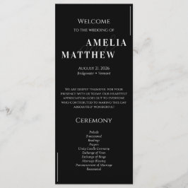 Programa Casamento Minimalista Negro e Branco