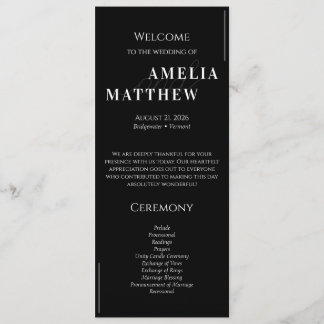 Programa Casamento Minimalista Negro e Branco
