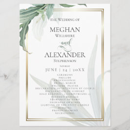 Programa Casamento | Modernas Folhas Tropicais Ele