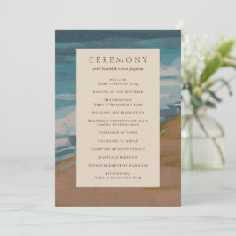 Programa Casamento Moderno Abstrato com Elegância Costeira