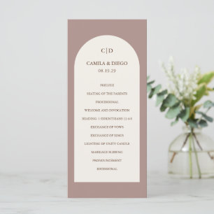 Programa Casamento Moderno Arco Marrom Elegante