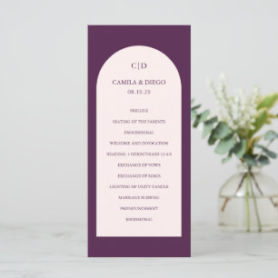 Programa Casamento Moderno Arco Roxo Elegante