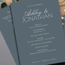 Programa Casamento Moderno Baseado em Tipografia