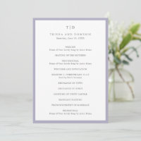 Casamento Moderno com Monograma Lilás Elegante