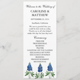 Programa Casamento Moderno Elegante Azul Floral