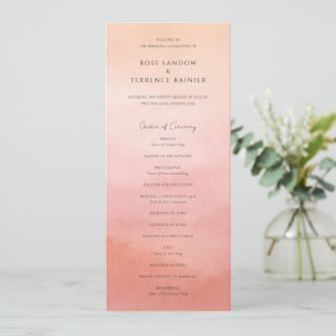 Programa Casamento Moderno Elegante Chic Coral Costeiro
