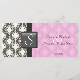 Programa Casamento - Monograma de Damasco Branco d