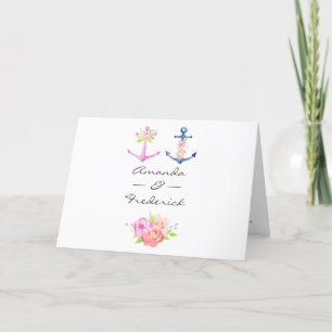 Programa Casamento Náutico Floral de Aquarela