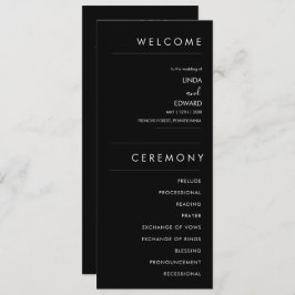 Programa Casamento Negra Moderno Minimalista