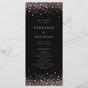 Programa Casamento Negra Rosa Dourado Faux