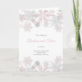 Programa Casamento no inverno Dusty Pink & Silver Snowflake