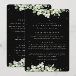 Programa Casamento no inverno Elegante Black Snowberry+Euca