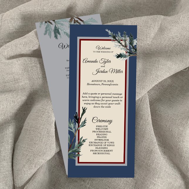 Programa Casamento no inverno Pine Blue (Criador carregado)