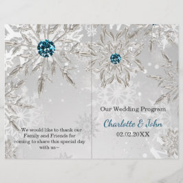 programa casamento no inverno prata aqua snowflake